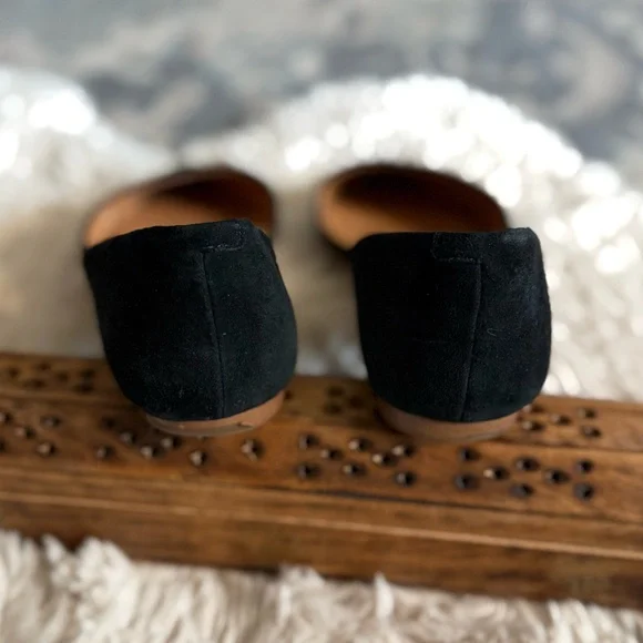 JCREW ZOE D’ORSAY suede leather flats loafers black size 7.5 - Picture 6 of 10